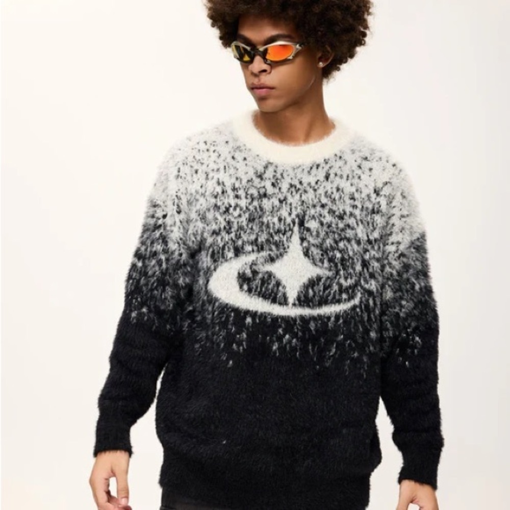 AELFRIC ADEN | Gradient Jacquard Star Sweater